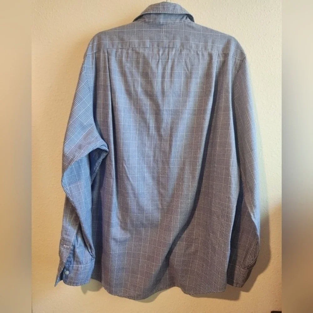 Polo Ralph Lauren Blue Plaid Long Sleeve Button‎ Down Shirt XL Cotton Breathable